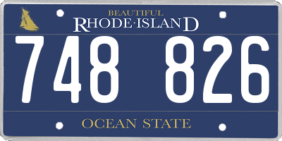 RI license plate 748826