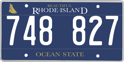 RI license plate 748827