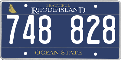 RI license plate 748828