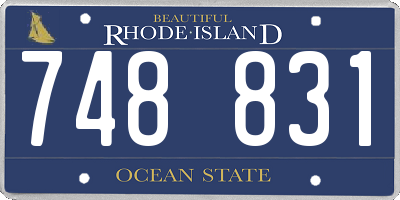RI license plate 748831