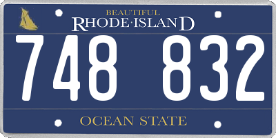 RI license plate 748832