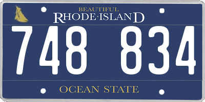 RI license plate 748834