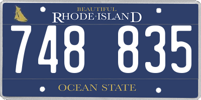 RI license plate 748835
