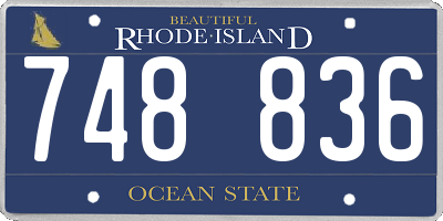 RI license plate 748836