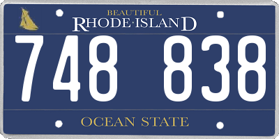 RI license plate 748838
