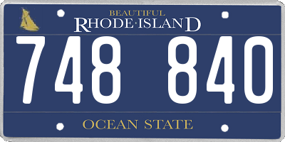 RI license plate 748840