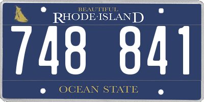 RI license plate 748841