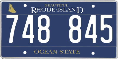 RI license plate 748845