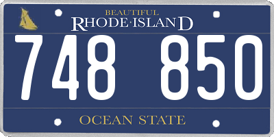RI license plate 748850