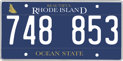 RI license plate 748853