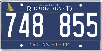 RI license plate 748855