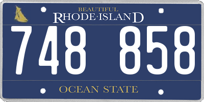 RI license plate 748858