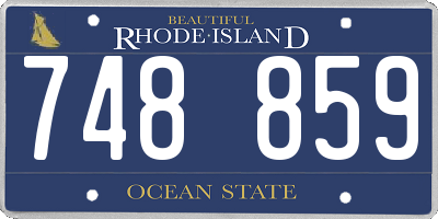 RI license plate 748859