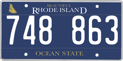 RI license plate 748863