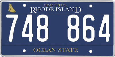RI license plate 748864