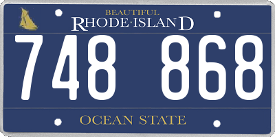 RI license plate 748868