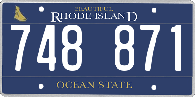 RI license plate 748871