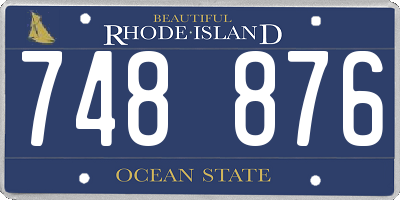 RI license plate 748876