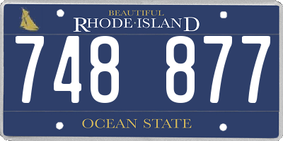 RI license plate 748877