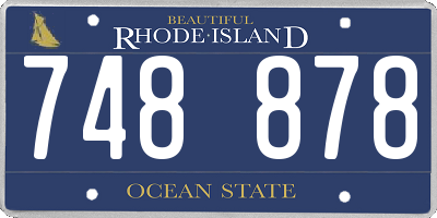 RI license plate 748878