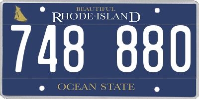 RI license plate 748880
