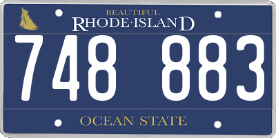 RI license plate 748883