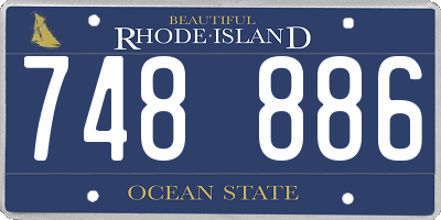 RI license plate 748886