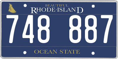 RI license plate 748887