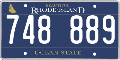 RI license plate 748889
