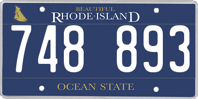 RI license plate 748893
