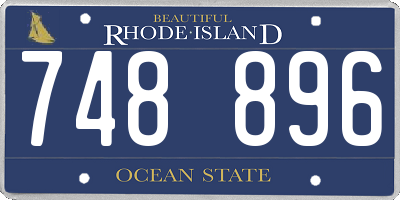 RI license plate 748896