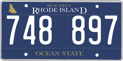 RI license plate 748897