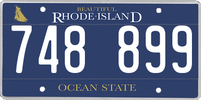 RI license plate 748899