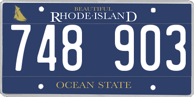 RI license plate 748903