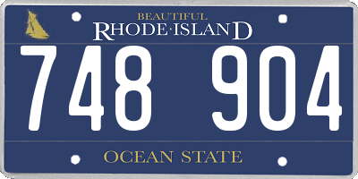 RI license plate 748904