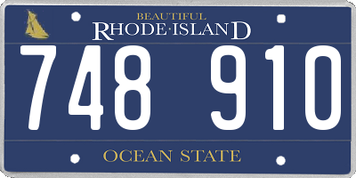 RI license plate 748910