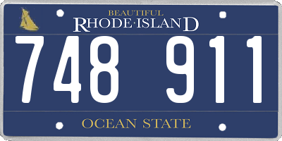 RI license plate 748911