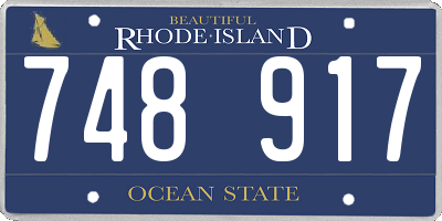 RI license plate 748917