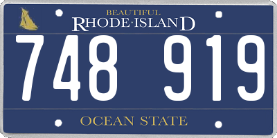 RI license plate 748919