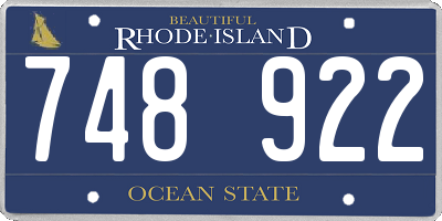 RI license plate 748922