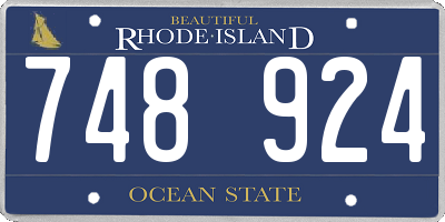 RI license plate 748924