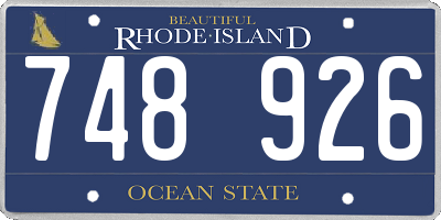 RI license plate 748926