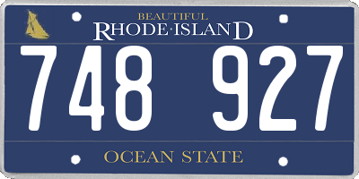 RI license plate 748927