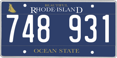 RI license plate 748931