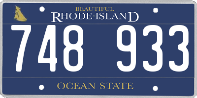 RI license plate 748933
