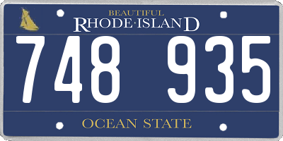 RI license plate 748935