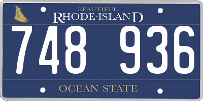 RI license plate 748936