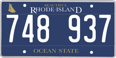 RI license plate 748937