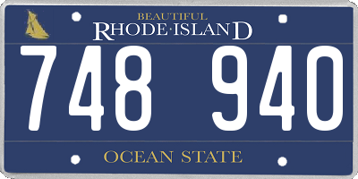 RI license plate 748940