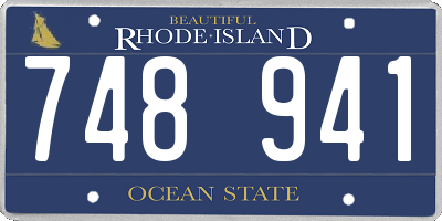 RI license plate 748941